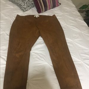 Old Navy High-Rise Faux-Suede Ponte-Knit Pants